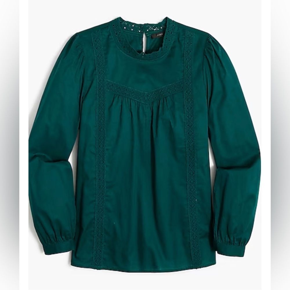 NWT J. Crew Long-Sleeve Cotton Blouse